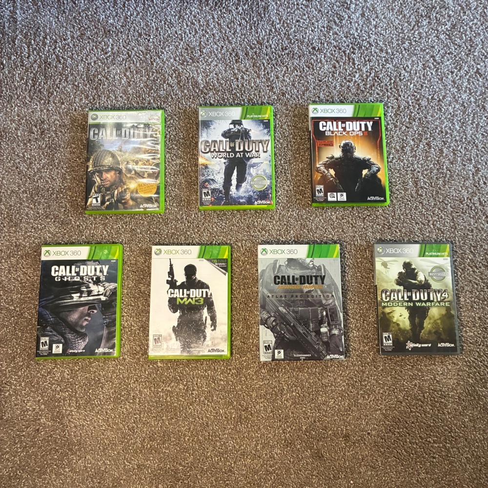 Lot‎ of 7 Call Of Duty Xbox 360 Games Bundle Activision Multi Shooter Collection